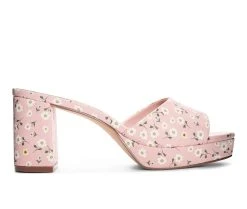Women's Chinese Laundry Tai Block Heel Dress Sandals Pink Floral
