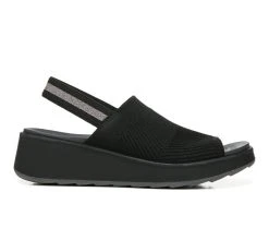 Women's BZEES Nouveau Wedge Sandals Black Knit