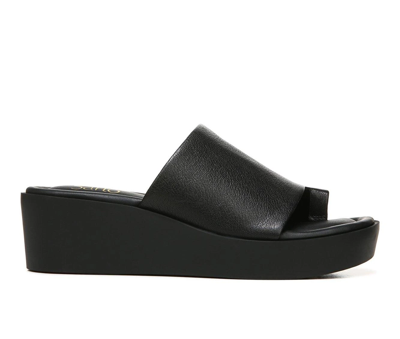 Women's Franco Sarto Cessa Platform Wedge Sandals Black - Image 2