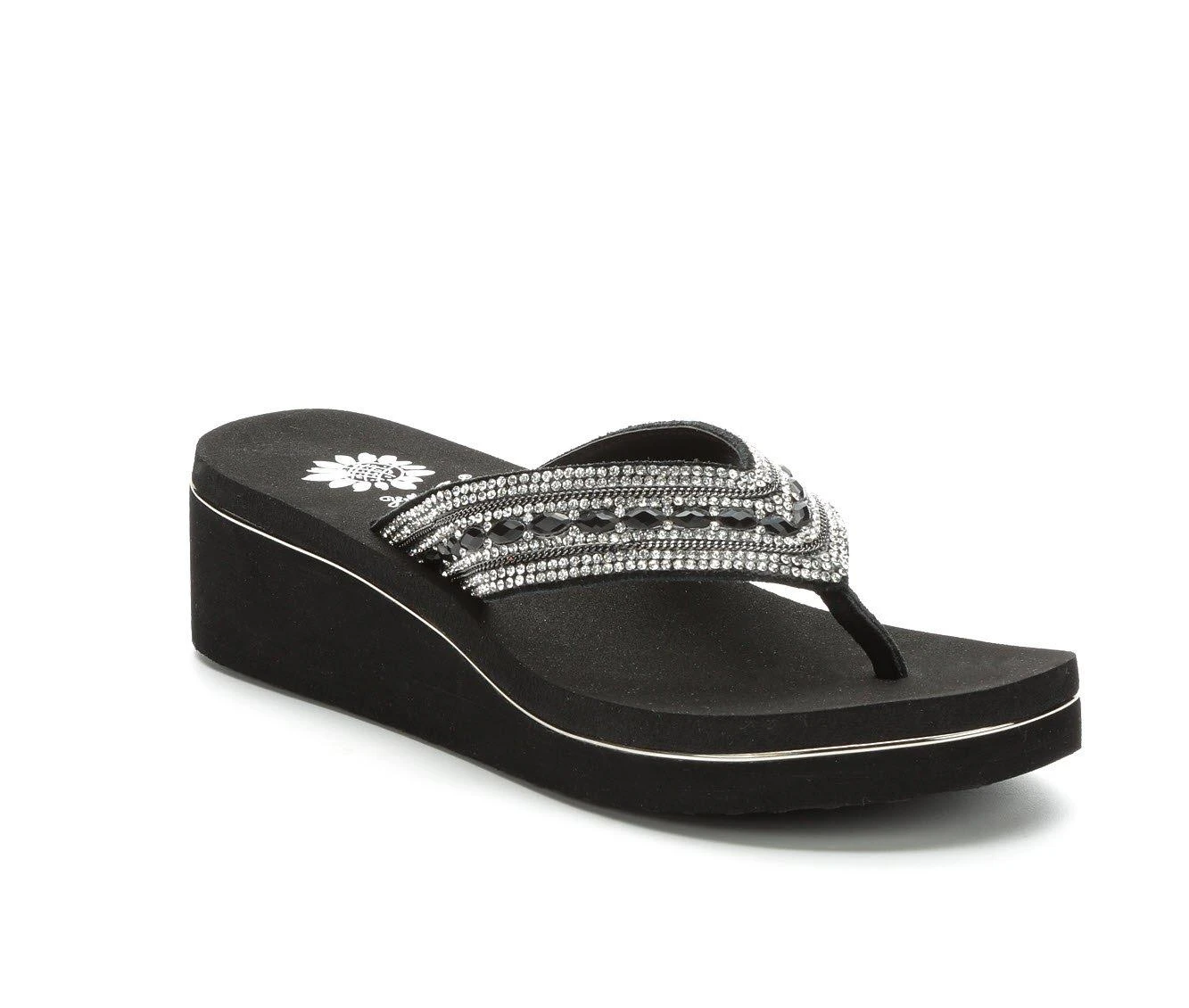 Women's Yellow Box Marcy Platform Flip-Flops Black - Image 3