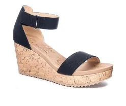 Women's CL By Laundry Kaya Wedge Sandals Black -Journee Collection Shop 2 135