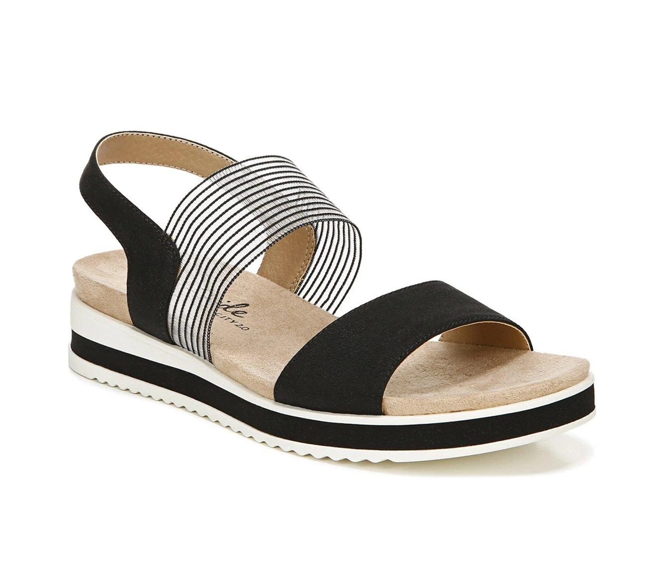 Women's LifeStride Zing Wedge Sandals Black - Image 3