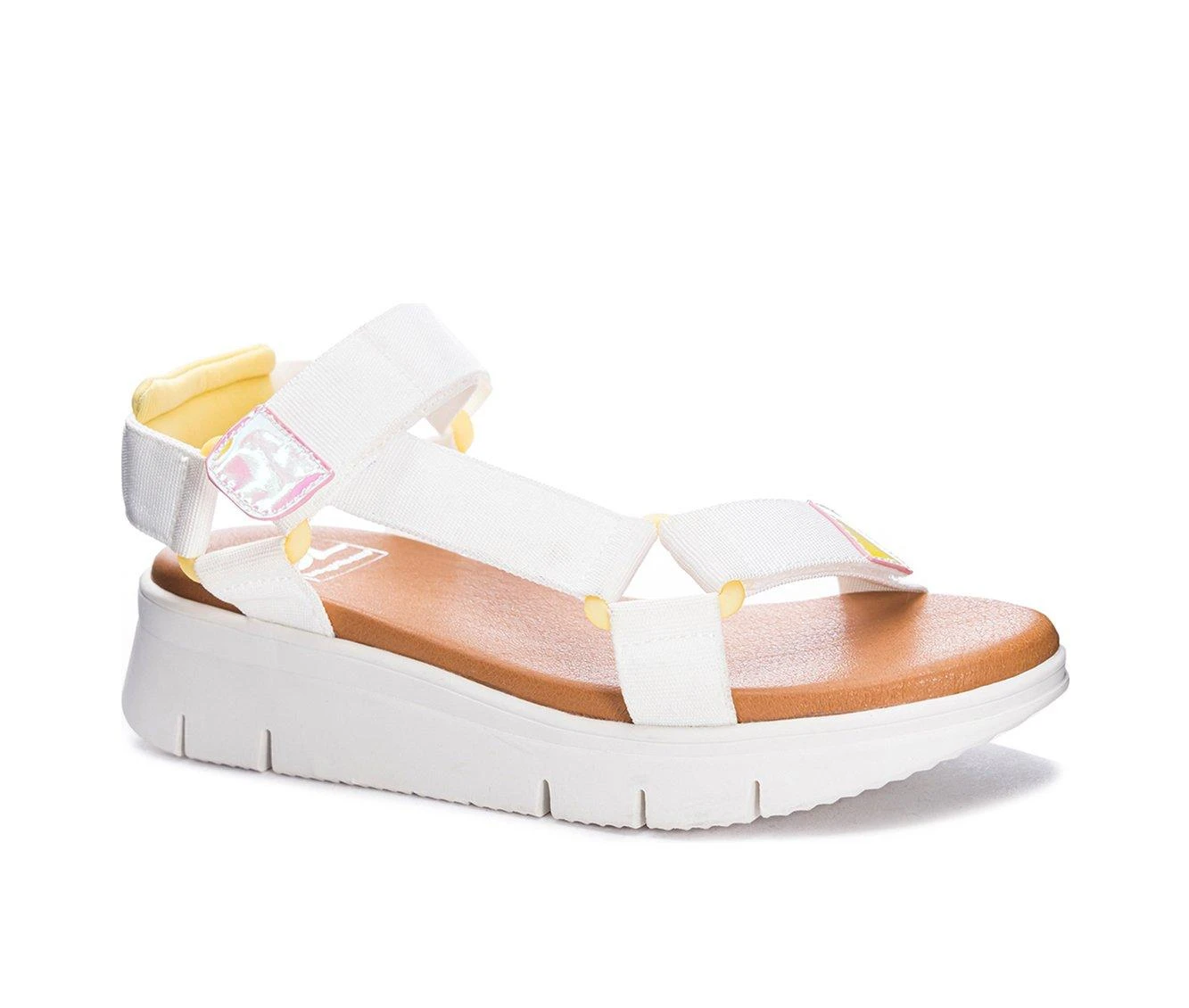 Women's Dirty Laundry Qwest Wedge Sandals White - Image 3