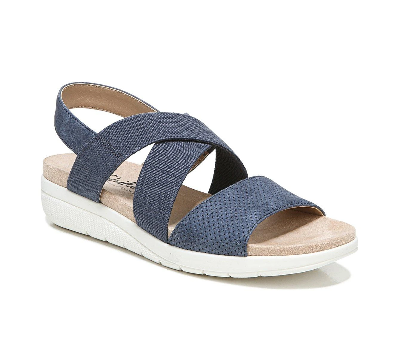Women's LifeStride Plush Wedge Sandals Navy - Image 3