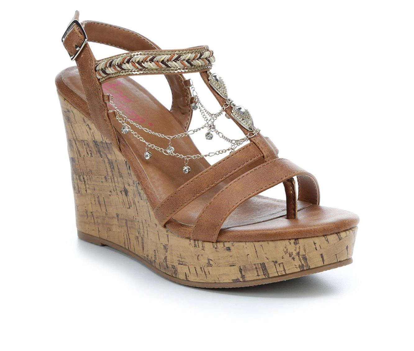 Women's Jellypop Lenora Platform Wedges Cognac - Image 3