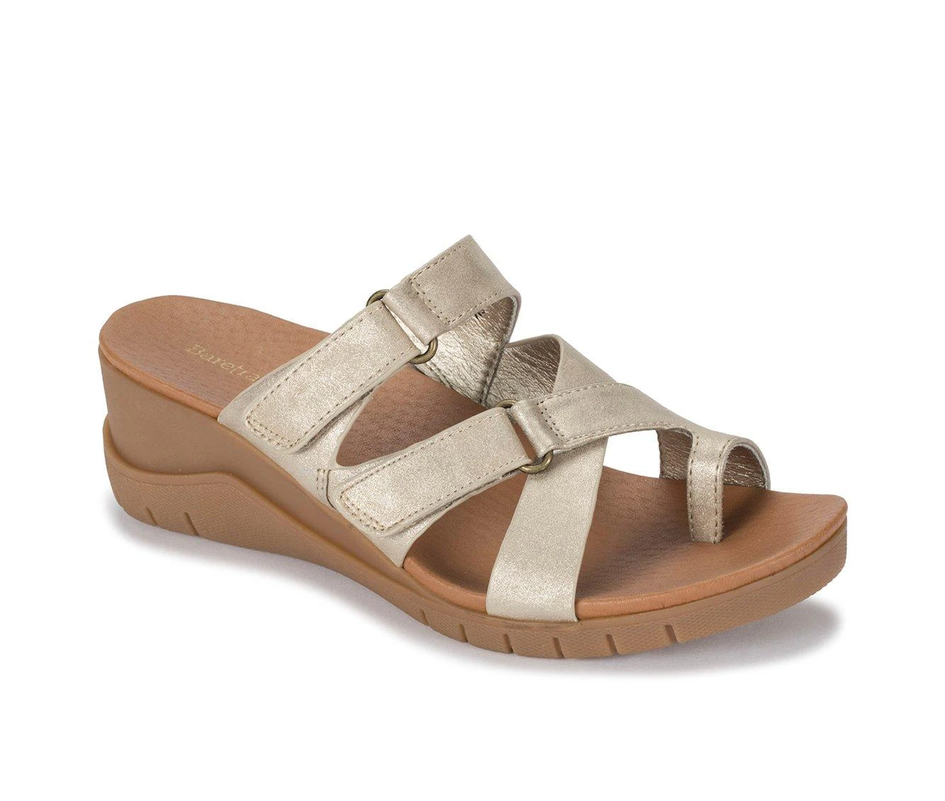 Women's Baretraps Canice Slip-Resistant Wedge Sandals Champagne - Image 3