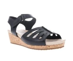 Women's Propet Maya Wedge Sandals Black 4 Women's Propet Maya Wedge Sandals Black -Journee Collection Shop 2 372