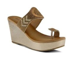 Women's Patrizia Heena Wedges Gold 4 Women's Patrizia Heena Wedges Gold -Journee Collection Shop 2 38