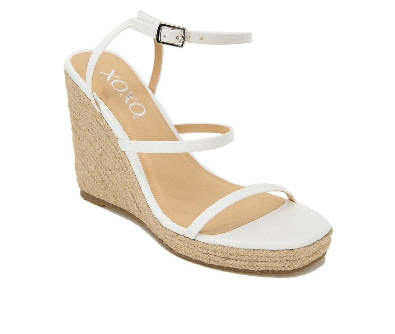 Women's XOXO Uliana Espadrille Wedge Sandals White - Image 3