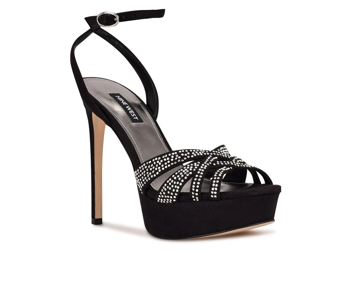Women's Nine West GoBig Platform Stilettos Black - Image 3