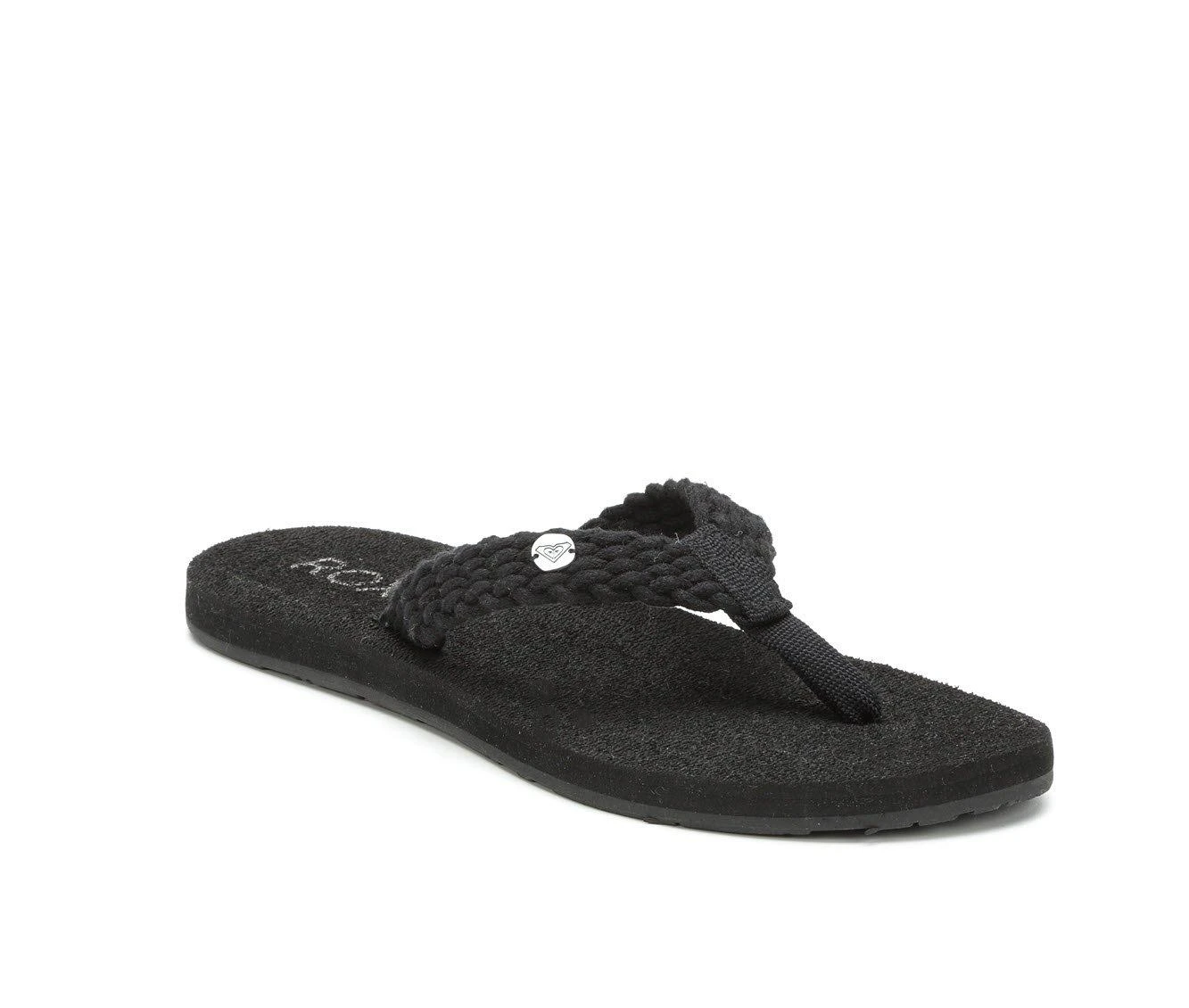 Women's Roxy Tidepool III Flip-Flops Black - Image 3