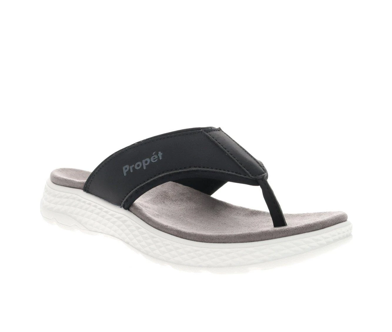 Women's Propet TravelActiv FT Water-Ready Flip-Flops Black - Image 3