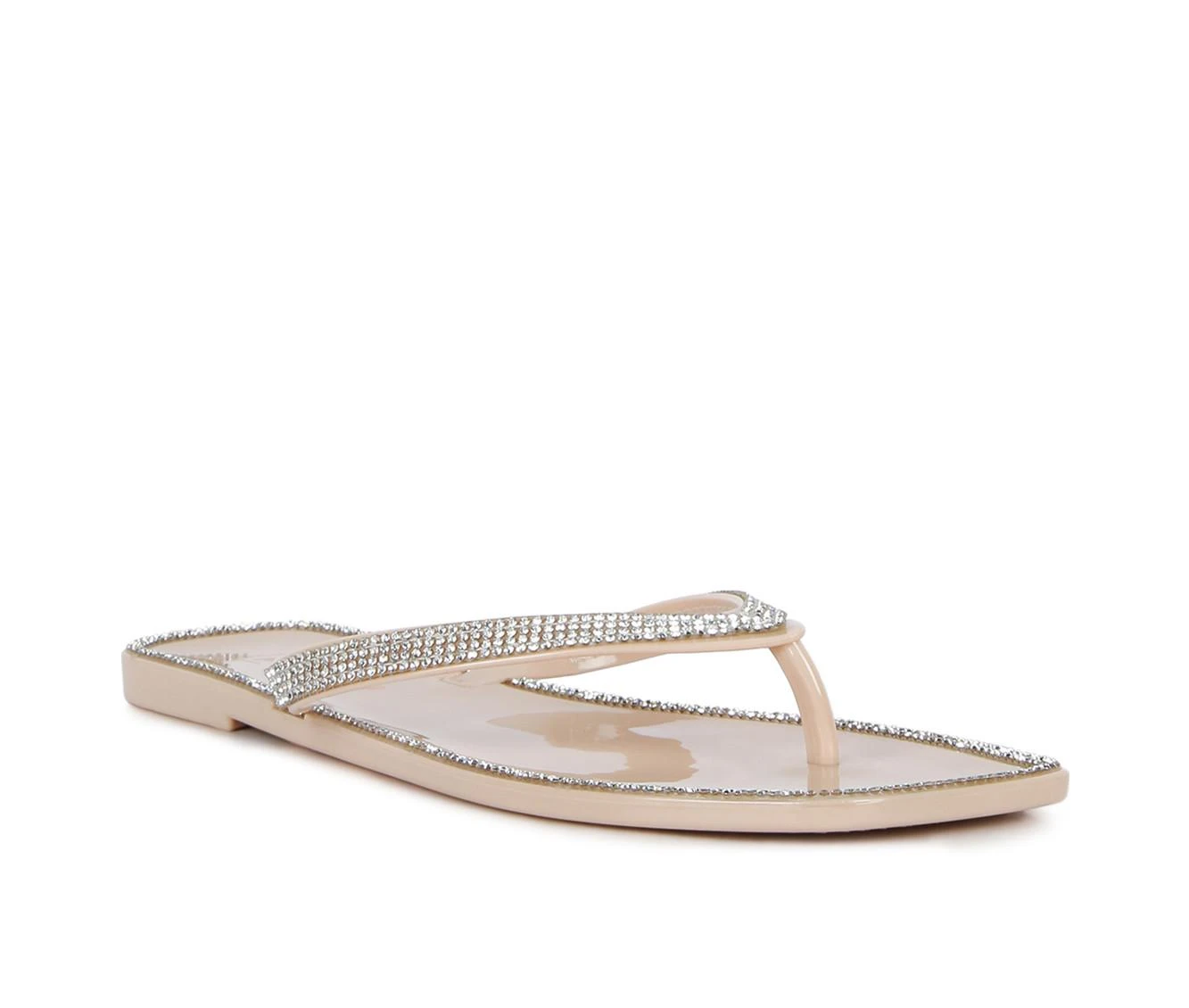 Women's London Rag Golightly Flip-Flops Nude - Image 3