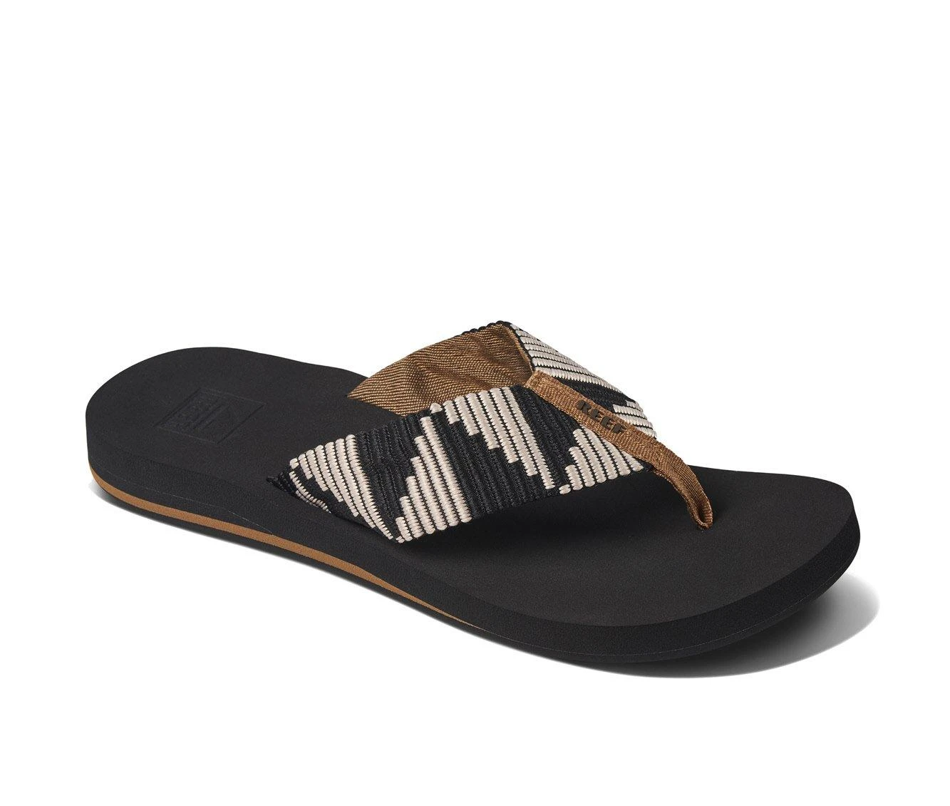 Women's Reef Spring Woven Flip-Flops Pebble - Image 3