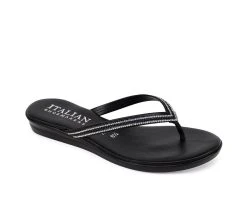 Women's Italian Shoemakers Minley Flip-Flops Black 4 Women's Italian Shoemakers Minley Flip-Flops Black -Journee Collection Shop 2 833