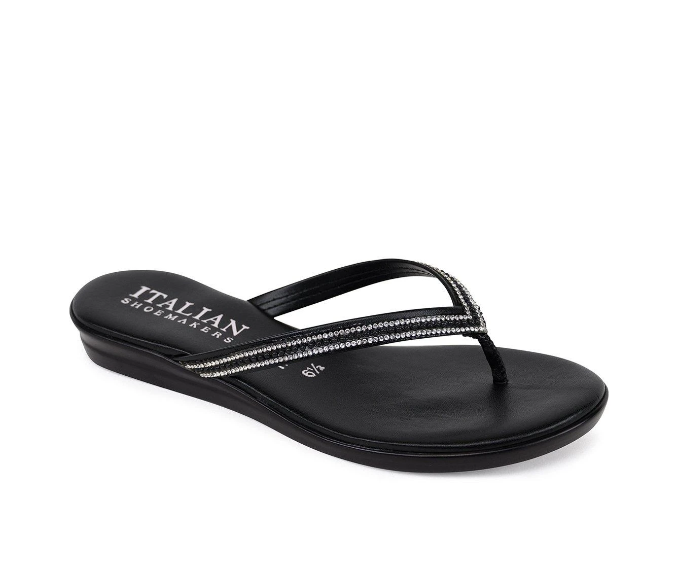 Women's Italian Shoemakers Minley Flip-Flops Women's Italian Shoemakers Minley Flip-Flops Black -Journee Collection Shop 2 833