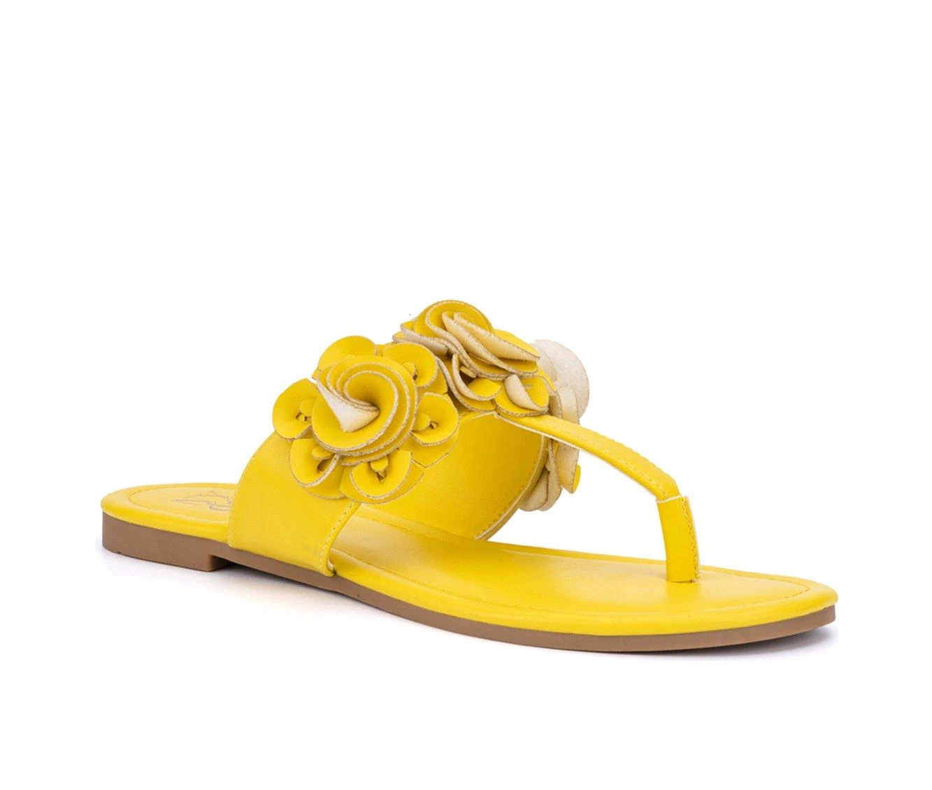 Women's New York And Company Liana Sandals Yellow - Image 3