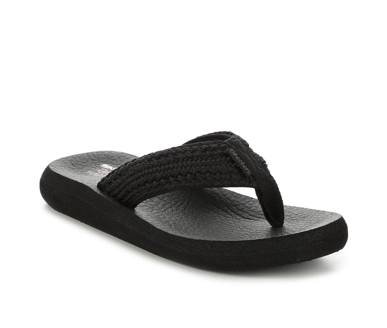 Women's Skechers Cali Asana Hidden Valley Flip-Flops Black - Image 3