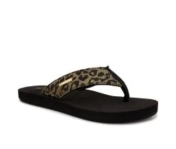 Women's Juicy Smirk Flip-Flops Black/Gold -Journee Collection Shop 2 886