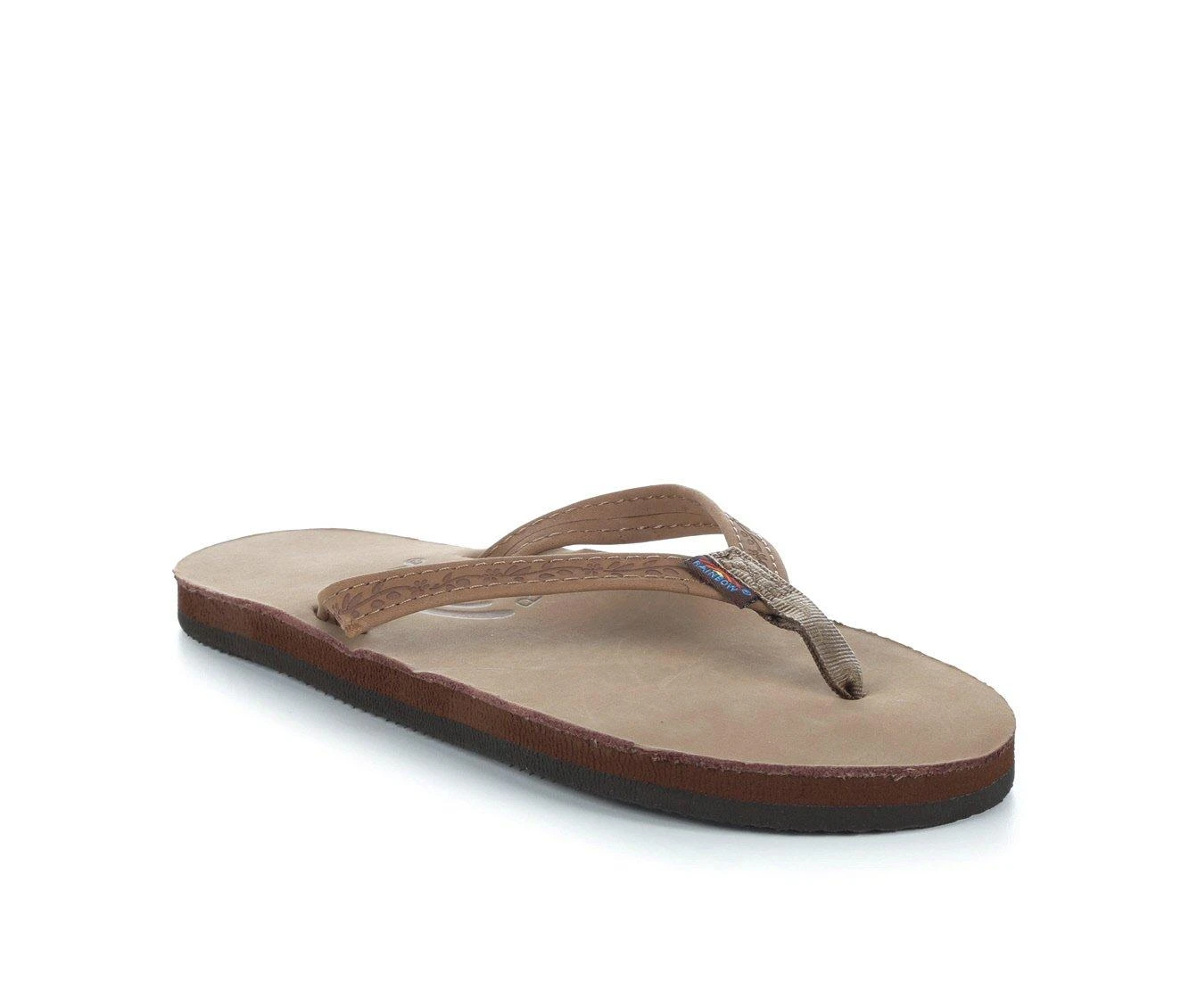 Women's Rainbow Sandals Las Flores 301ALTNF Flip-Flops Dark Brown - Image 3