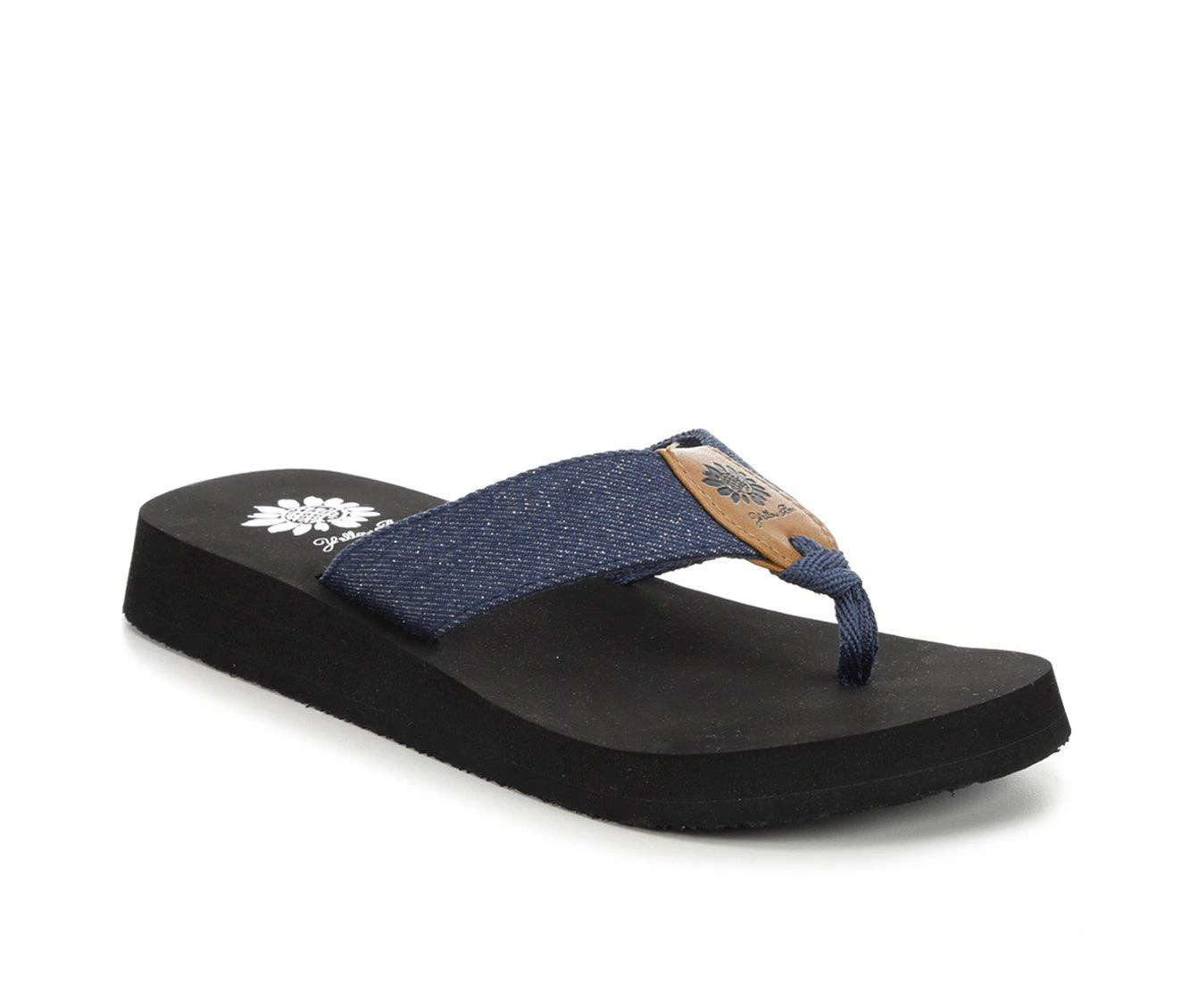 Women's Yellow Box Finwick Flip-Flops Women's Yellow Box Finwick Flip-Flops Denim -Journee Collection Shop 2 893