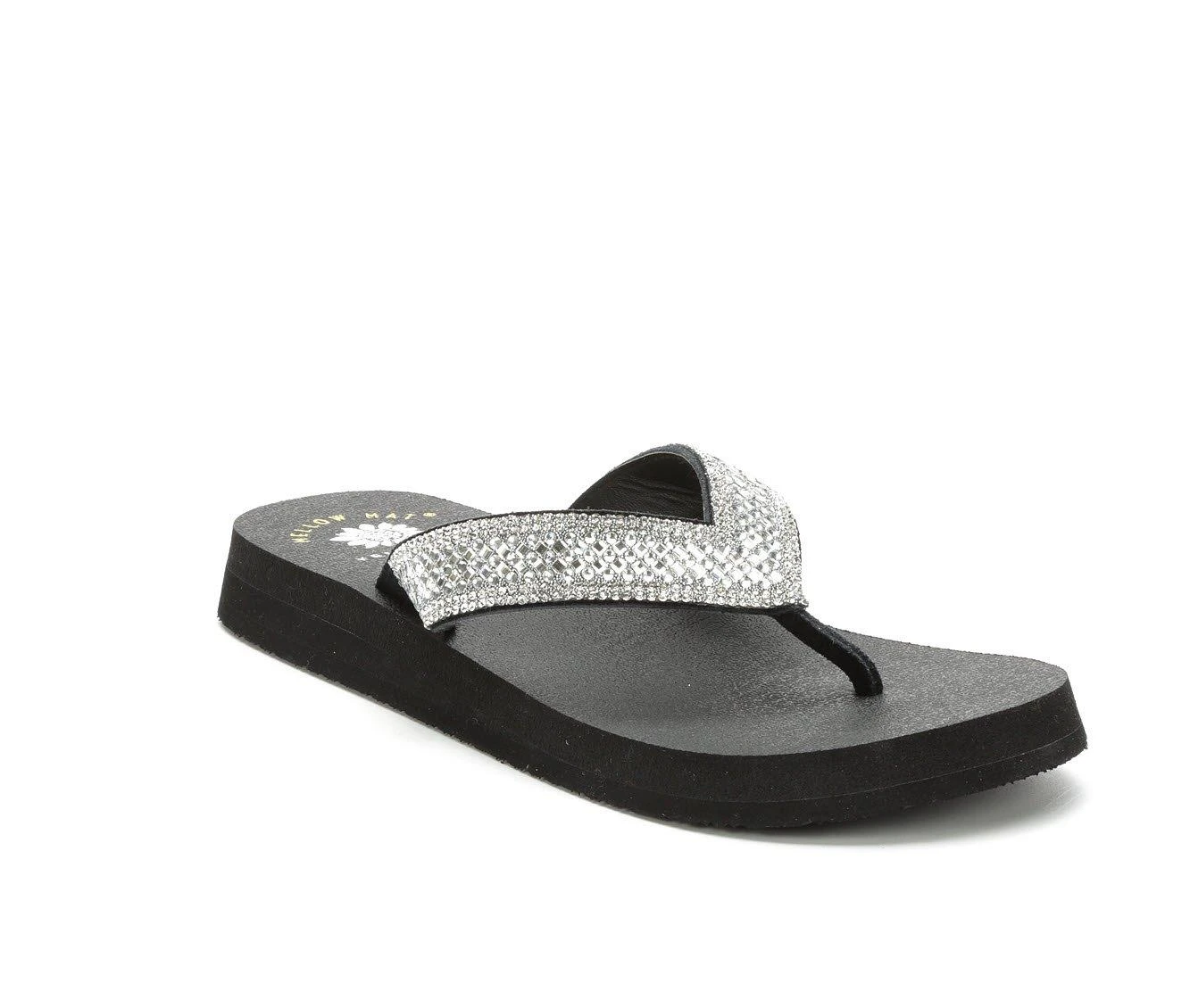Women's Yellow Box Soriano Mellow Mat Flip-Flops Black - Image 3