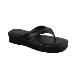 Women's Halston Soula Flip-Flops Black 4 Women's Halston Soula Flip-Flops Black -Journee Collection Shop 2 916