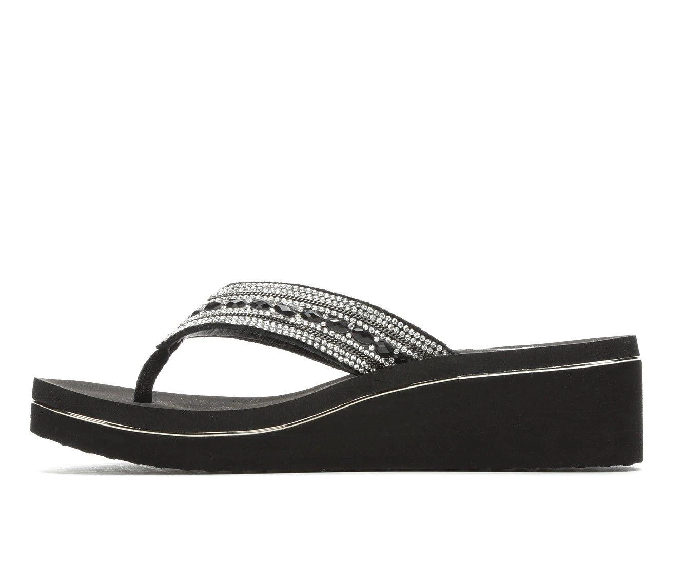 Women's Yellow Box Marcy Platform Flip-Flops Black - Image 4