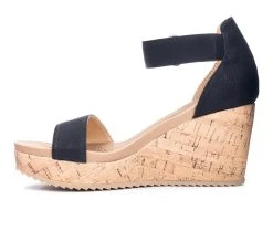 Women's CL By Laundry Kaya Wedge Sandals Black -Journee Collection Shop 3 132