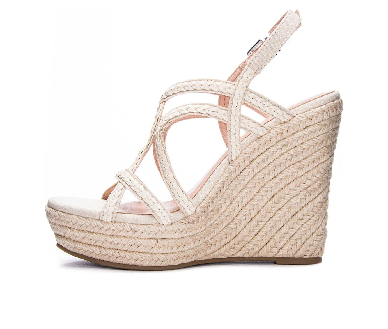 Women's Chinese Laundry Maylin Platform Espadrille Wedges Cream - Image 4
