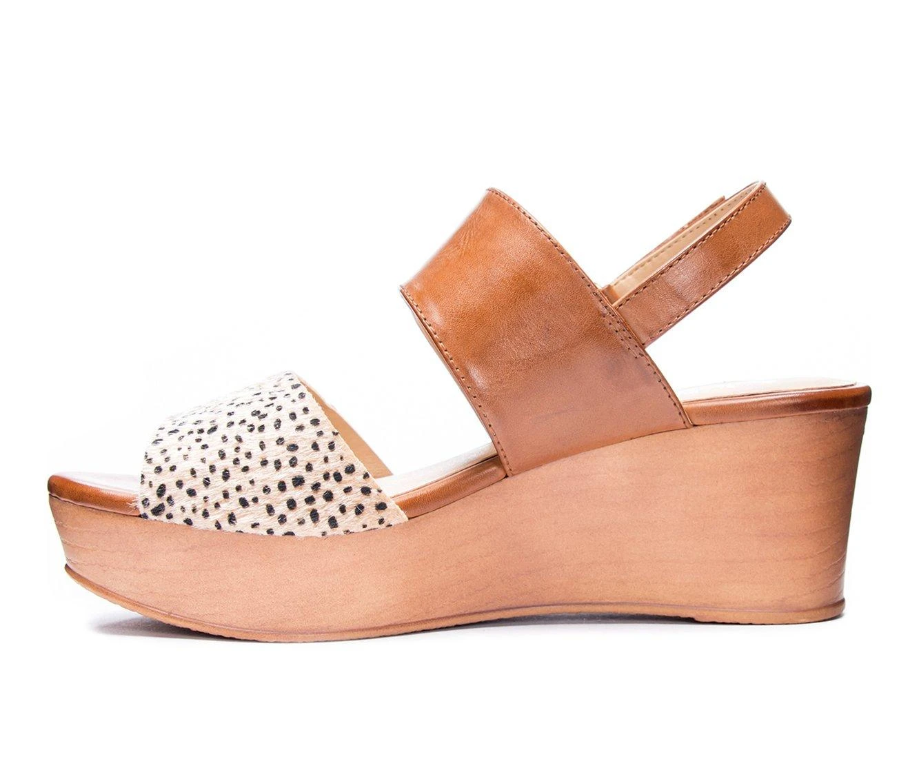 Women's CL By Laundry Christel Wedges Nude/Camel - Image 4