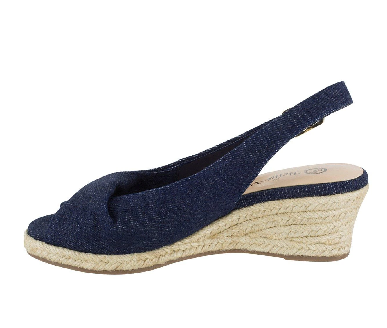 Women's Bella Vita Sylvie II Espadrille Wedges Soft Denim - Image 4