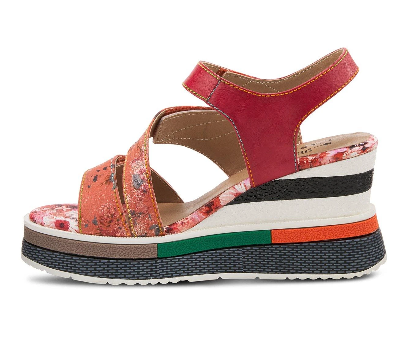 Women's L'Artiste Akokomo-Fleur Wedge Sandals Red Multi - Image 4
