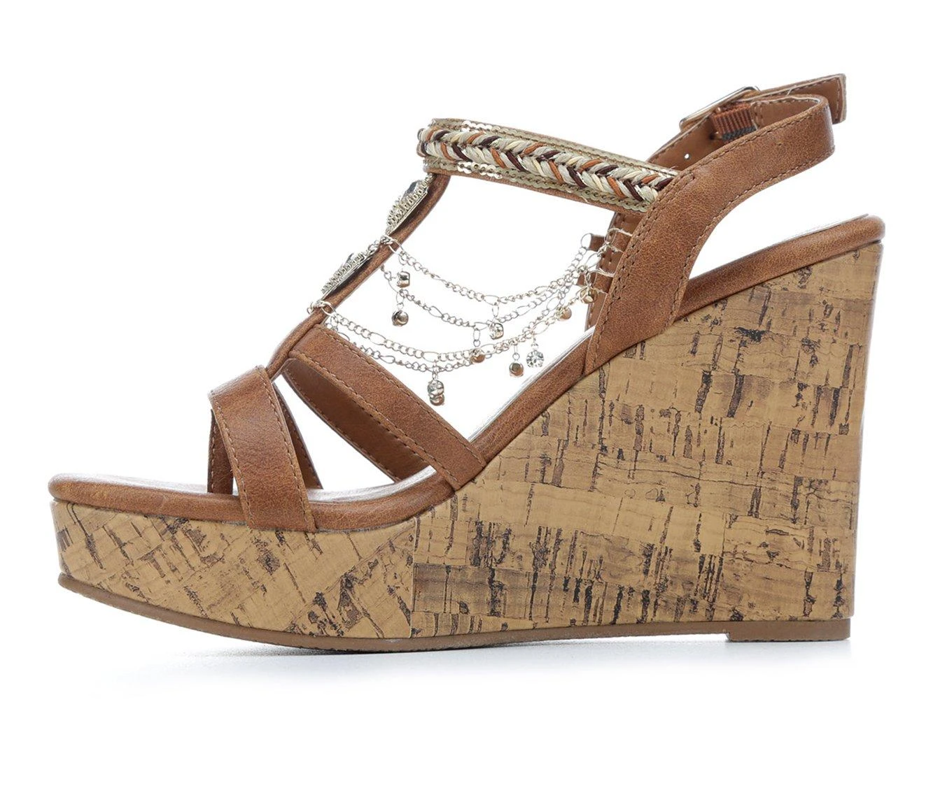Women's Jellypop Lenora Platform Wedges Cognac - Image 4