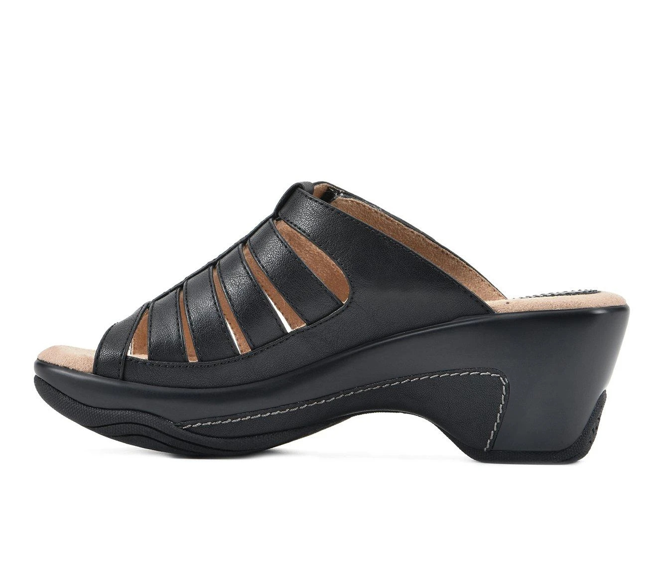 Women's White Mountain Valencia Heeled Dress Sandals Black - Image 4