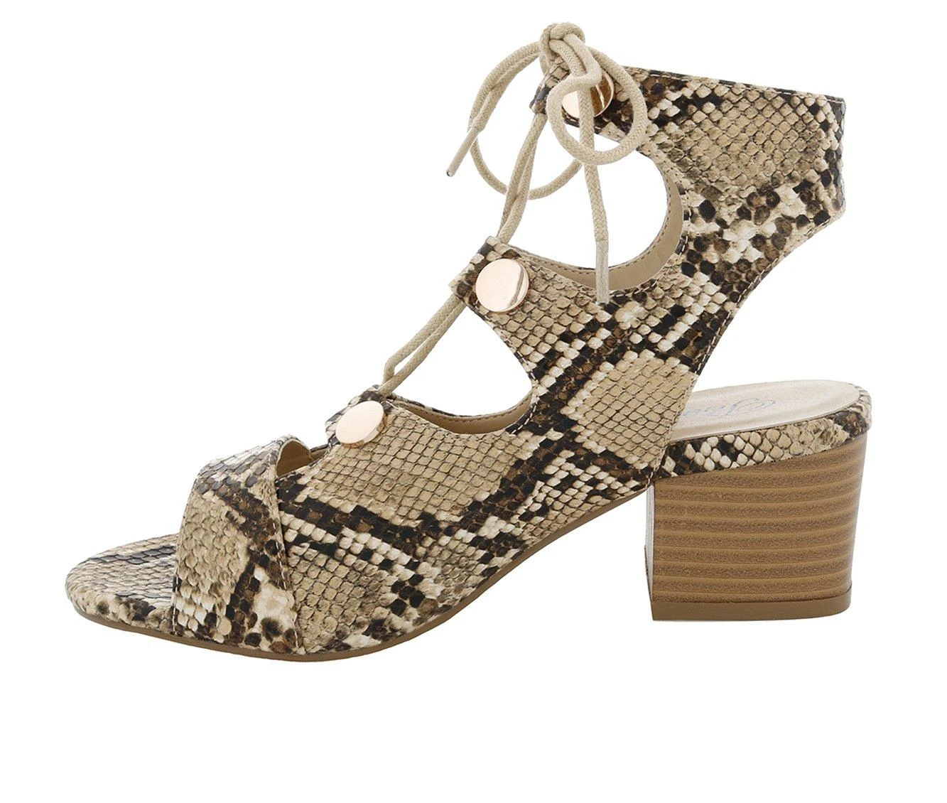 Women's Penny Loves Kenny Serge Dress Sandals Natural Snake - Image 4