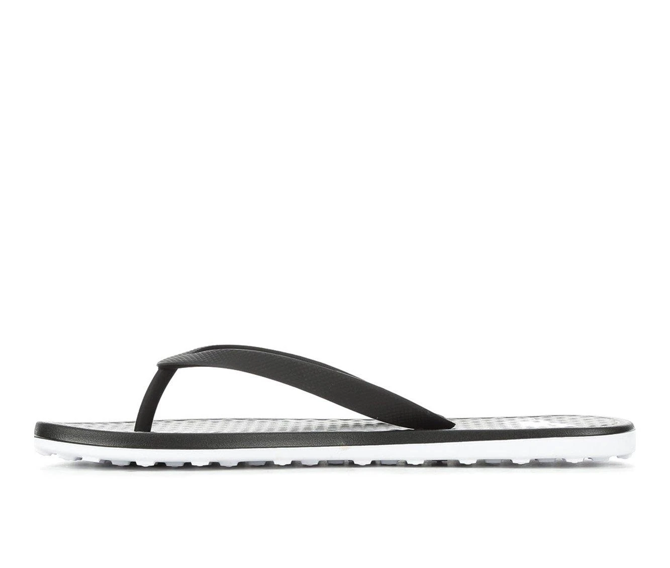 Women's Nike On Deck Flip-Flops Blk/White/Black - Image 4