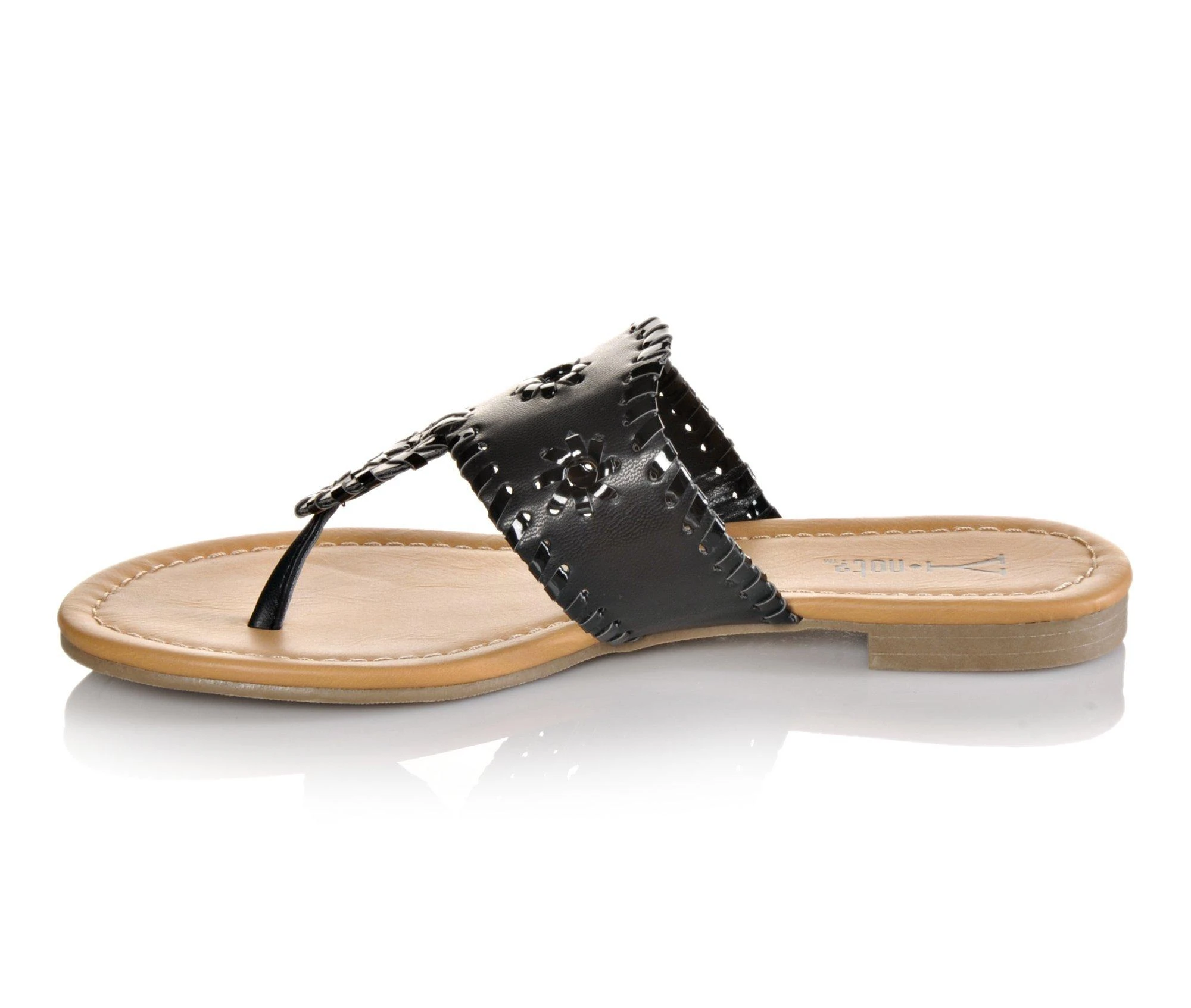 Women's Y-Not Crissy Flip-Flops Black/Black - Image 4