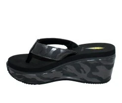 Women's Volatile Paiges Platform Wedge Flip-Flops Black Camo -Journee Collection Shop 3 783