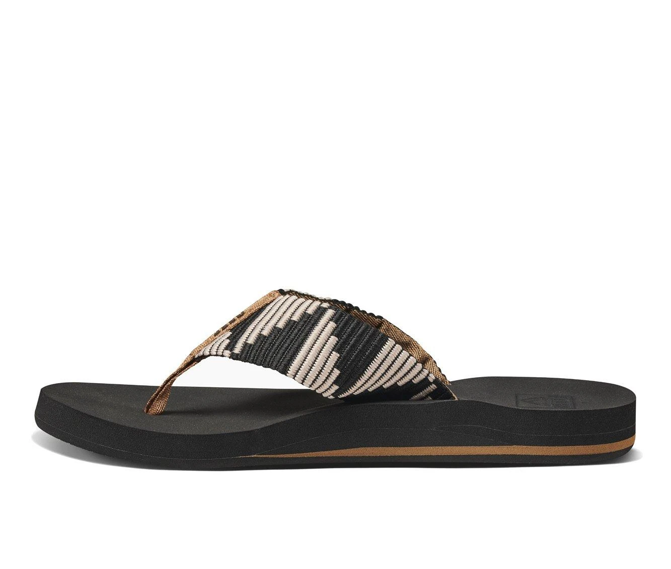 Women's Reef Spring Woven Flip-Flops Pebble - Image 4