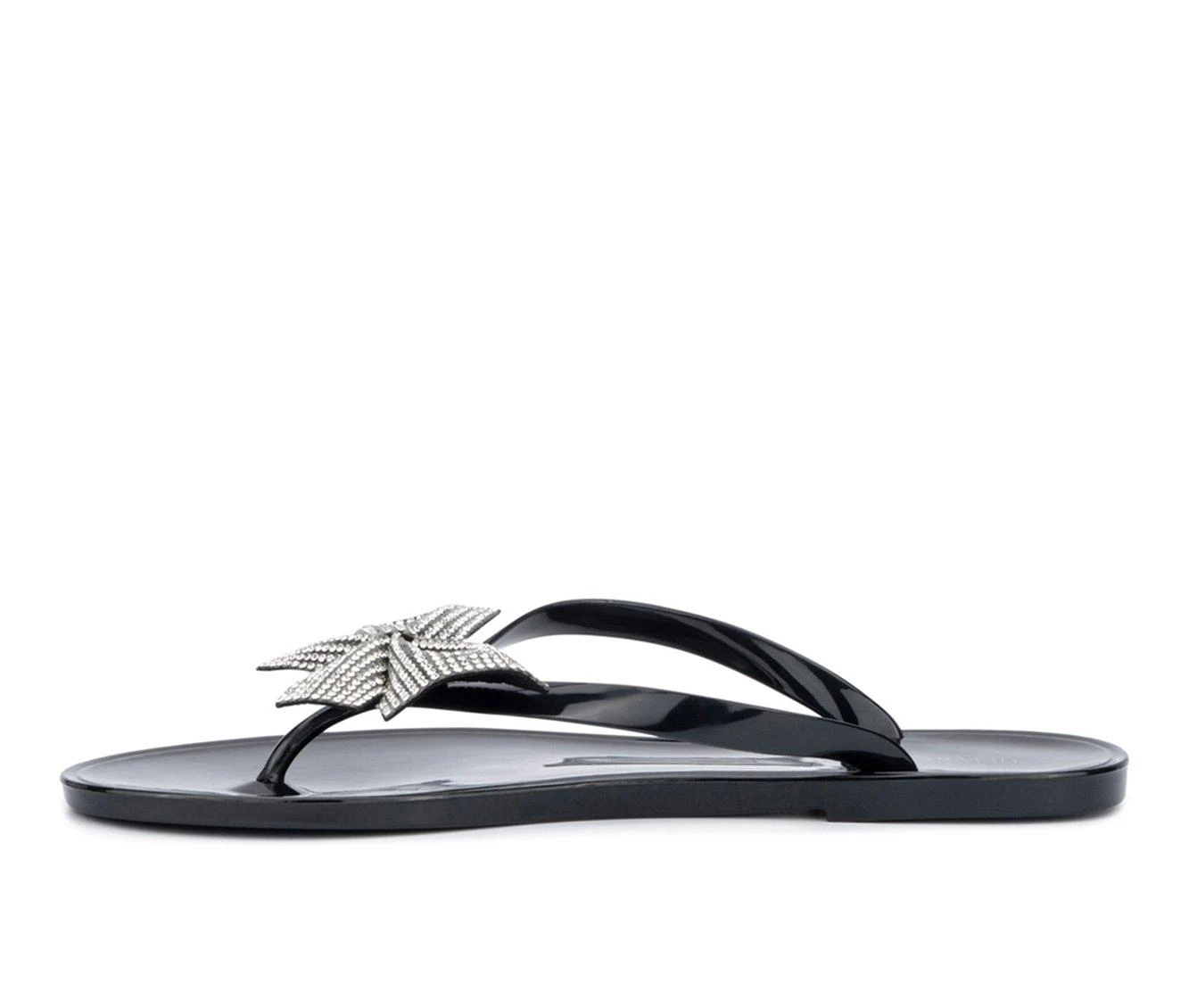 Women's Olivia Miller Becky Flip-Flops Black - Image 4