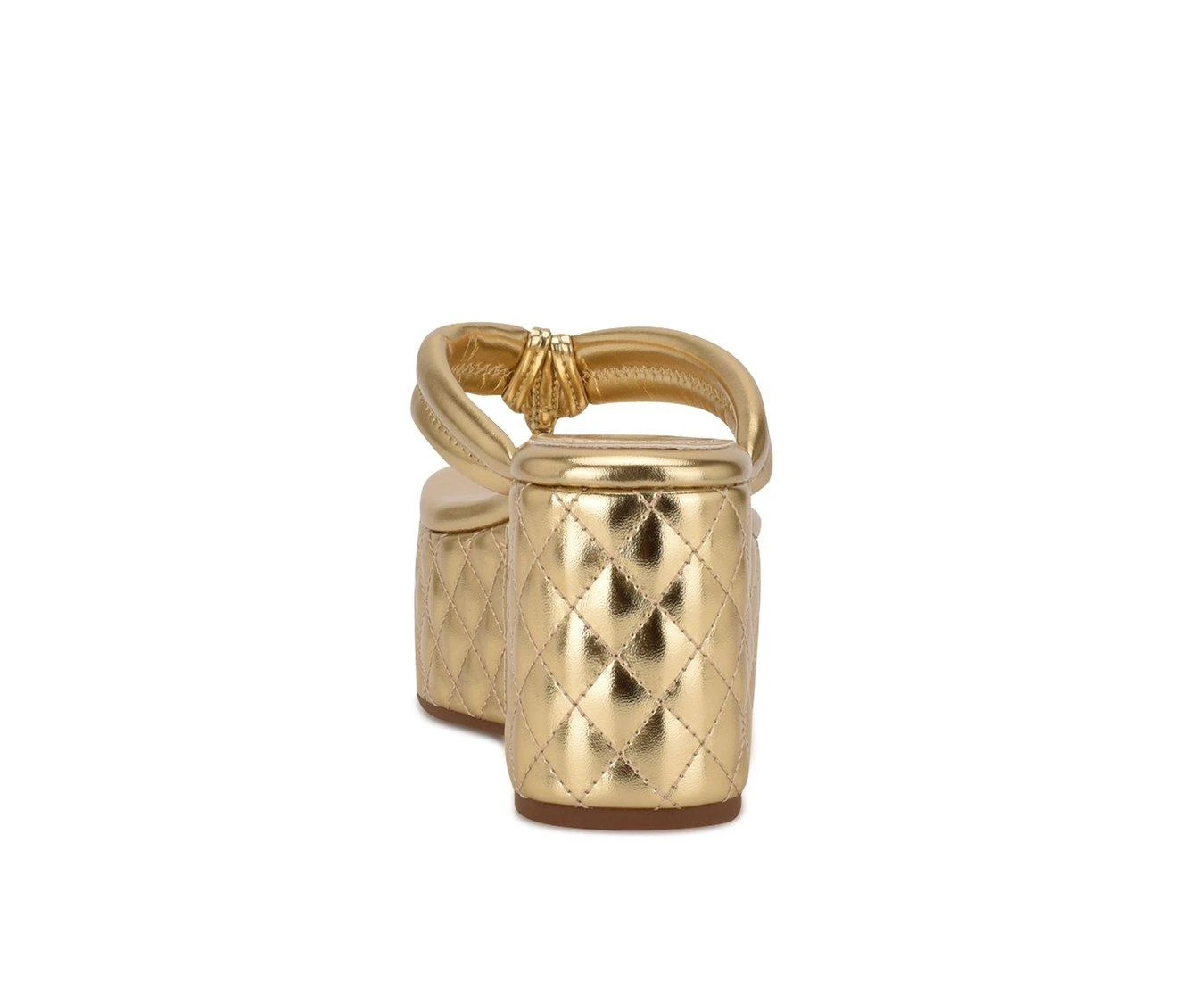 Women's Nine West Newya Platform Wedge Sandals Gold - Image 4