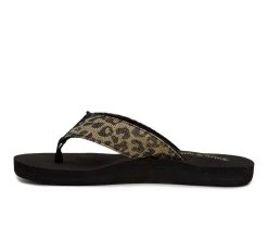 Women's Juicy Smirk Flip-Flops Black/Gold -Journee Collection Shop 3 867
