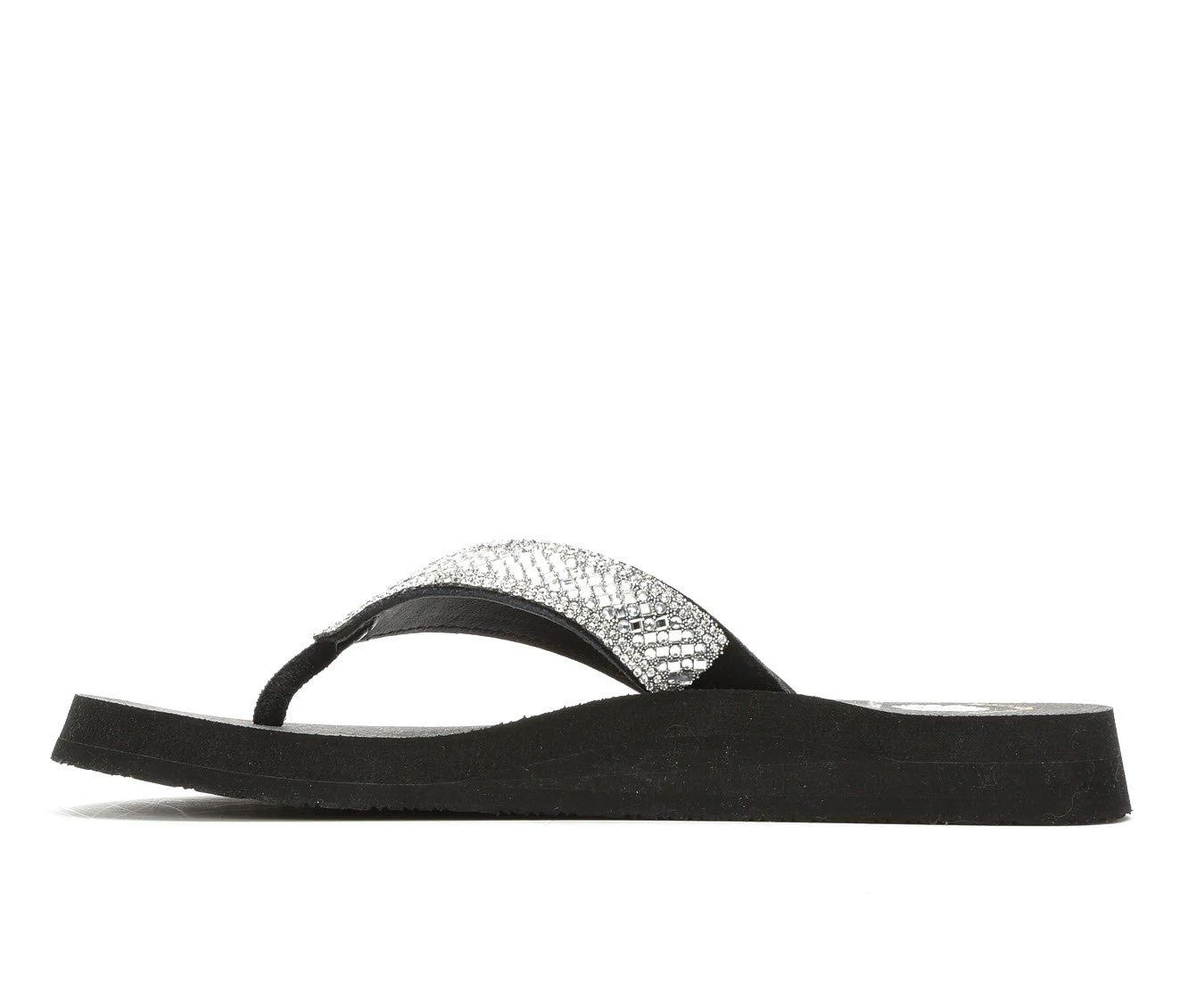 Women's Yellow Box Soriano Mellow Mat Flip-Flops Black - Image 4
