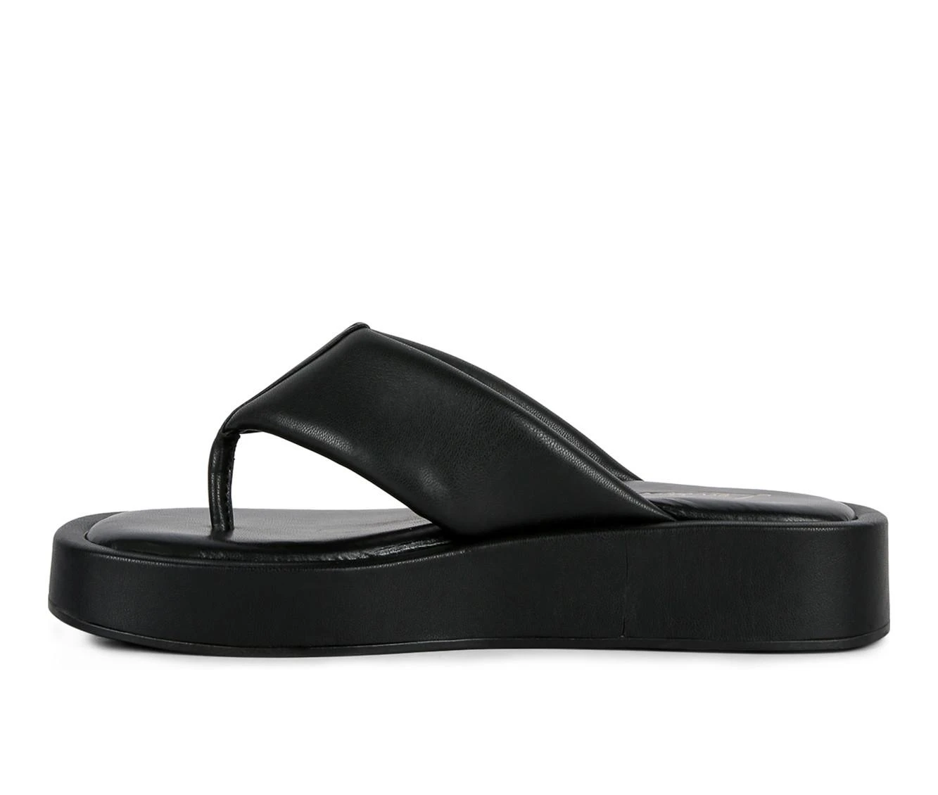 Women's London Rag Rosette Flip-Flops Black - Image 4