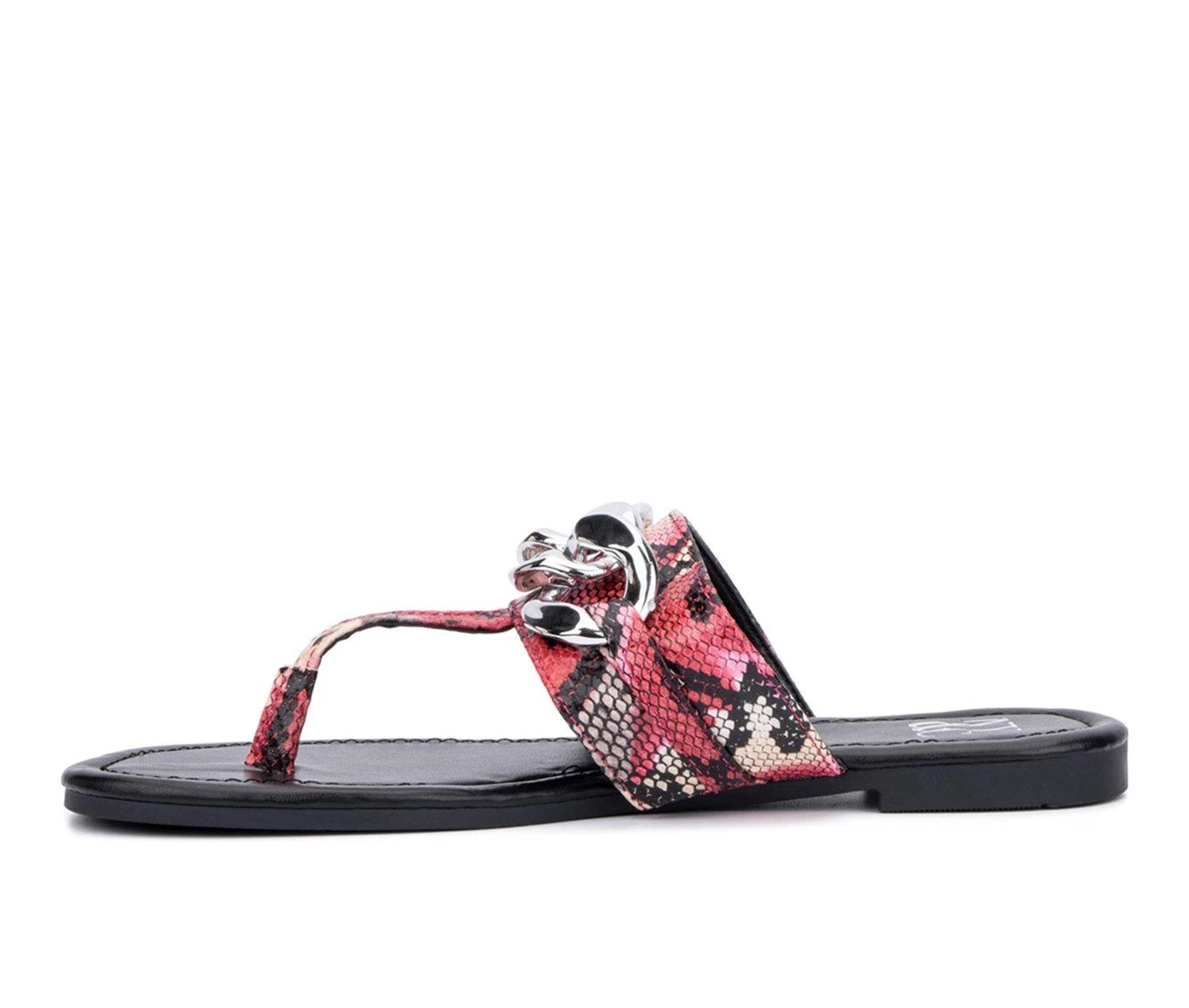 Women's New York And Company Cassandra Flip-Flops Pink - Image 4