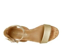 Women's Aerosoles Willowbrook Wedges Gold Metallic 6 Women's Aerosoles Willowbrook Wedges Gold Metallic -Journee Collection Shop 4 146