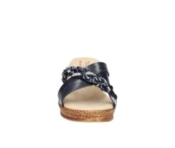 Women's TUSCANY BY EASY STREET Gessica Wedge Sandals Navy 6 Women's TUSCANY BY EASY STREET Gessica Wedge Sandals Navy -Journee Collection Shop 4 199