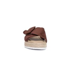 Women's Olivia Miller Breeze Espadrille Platform Wedges Chocolate -Journee Collection Shop 4 211