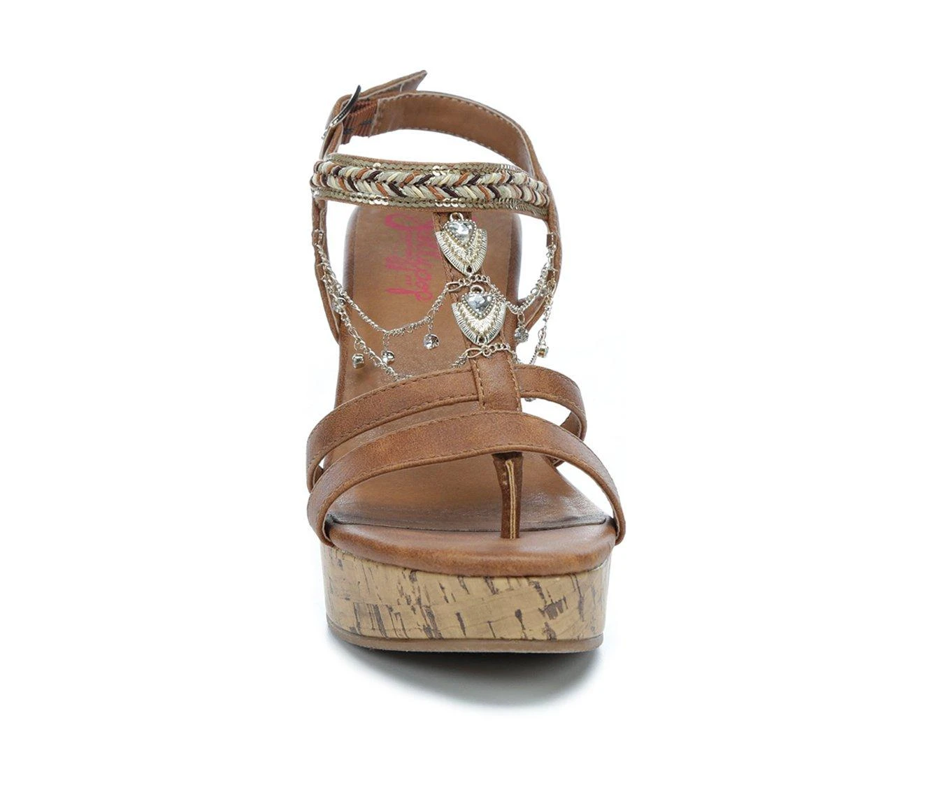 Women's Jellypop Lenora Platform Wedges Cognac - Image 5